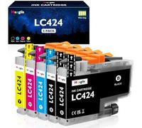 Meagiis LC424 Ink Cartridges Compatible with Brother LC-424 DCP-J1200W | Compatible with Brother DCP-J1200WE J1200W J1200WE LC-424VAL LC424VAL, With Chip, 2 Black 1 Cyan 1 Magenta 1 Yellow