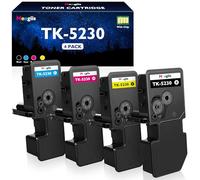 Meagiis TK-5230 Toner Cartridges Compatible for Kyocera TK5230 TK5220 TK-5230 TK-5220 toner Compatible for Kyocera ECOSYS M5521cdw M5521cdn P5021cdn P5021cdw (1 Black, 1 Cyan, 1 Magenta, 1 Yellow)