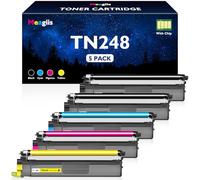 Meagiis TN248XL TN248 TN-248XL TN-248CMYK Toner Cartridge Compatible for Brother HL-L3220CWE Toner Brother DCP-L3520CDWE for MFC-L3760CDW MFC-L3740CDWE HL-L3240CDW DCP-L3560CDW (5 PACK)