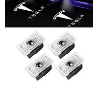 Meagkka Car Door Logo Projector 4 Pack Tesla Puddle Lights LED Welcome Lights Ghost Shadow for Model 3/S/Y/X Accessories