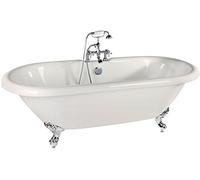 Meah Freestanding Traditional Bath | Double Skinned Acrylic Bathtub | Cast Iron Feet | Double Ended | 1780 x 800