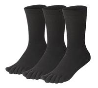 meaiguo Women's Toe socks For Running Five Finger Socks With Cotton Athletic, Black/D2, One Size