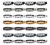 Meajjew 28PCS WWJD Christian Bracelet Pack for Women Men, Christian Jesus Gifts Adjustable Wristbands, WWJD Bracelets Bulk - What Would Jesus Do Bracelet, Polyester Fibre, no gemstone