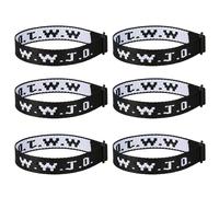 Meajjew 6PCS WWJD Christian Bracelet for Women Men, Christian Jesus Gifts Adjustable Wristbands Pack, WWJD Bracelets Bulk - What Would Jesus Do Bracelet, adjustable, Polyester Fibre, no gemstone