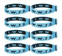 Meajjew 8PCS WWJD Christian Bracelet Pack for Women Men, Christian Jesus Gifts Adjustable Wristbands, WWJD Bracelets Bulk - What Would Jesus Do Bracelet, Polyester Fibre, no gemstone