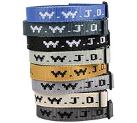Meajjew 8PCS WWJD Christian Bracelet Pack for Women Men, Christian Jesus Gifts Adjustable WWJD Bracelets Bulk - What Would Jesus Do Wristbands, Polyester Fibre, no gemstone