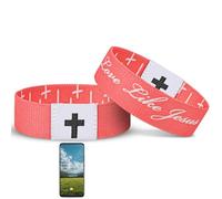 Meajjew Daily Bible Verse Bracelet, Christian Bracelet for Women Men, Christian Jesus Gifts Wristband, Polyester Fibre, no gemstone