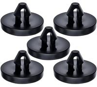 MEAJOO 5pcs Brake Pedal Stopper Auto Clutch Pedal Pad Brake Switch Pad Black
