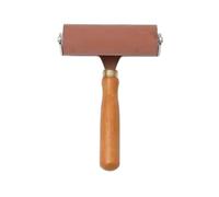 MEAKTSMI 1/3Pcs Rubber Roller Wood Handle Brayer Tool For Printmaking Glues Roller For Block Printing Stamping
