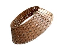 MEAKTSMI Elegant FestivalRattan Tree Rings Christmas Tree Decorative Collar Skirt Woven Rattan Brown Tree Base Charm