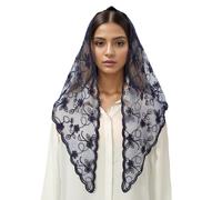 MEAKTSMI Latin Mass Headscarf Veil For Women Catholic Mantilla Veil Headcover Mass Scarf Flower Headwrap Veil Party Wear