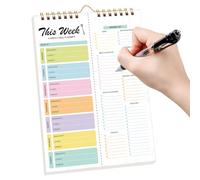 Meal Planner - 52 Weekly Schedule Sheets | Meal Organizer Pad | for Dinner Healthy Eating Weight Loss 20 x 15 cm