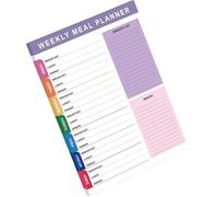 Meal Planner - 60 Sheets Weekly Meal Planner, Meal Planning Pad with Shopping List | A5 Tearable Food Tracker Journal, Calorie Counter, Breakfast, Lunch, Dinner Sections | Ideal Nutrition Tracker for