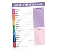 Meal Planner and Grocery List | 60 Sheets Meal Planner with Grocery List Detailed,A5 Daily Meal Planner, Healthy Diet Tracking, Tear Off Meal Planning Notebook for Men Women