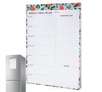 Meal Planner for Fridge, Kitchen Fridge Magnet, Meal Planning Notepad, Strong Magnet Planner, 60 Tear-Off Sheets, Meal Planner for Fridge with Weekly Tear-Off Sheets for Grocery Shopping