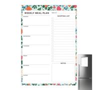 Meal Planner for Fridge, Strong Magnet Weekly Meal Planning Notepad, Highly Efficient Refrigerator Meal Organizer for Shopping Lists, Weekly Grocery Planning, Easy to Use Dry Erase Board for Families