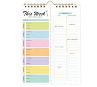 Meal Planner Notepad - 52 Page Weekly Meal Organizer, Shopping List & Dinner Planner | Fridge Or Wall Mount, Family Planning & Pe
