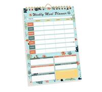 Meal Planner Notepad, Vintage Diet and Wellness Notepad with Detachable Pages for Women - Healthy Food Organizer for Teens Girls Athletes Family