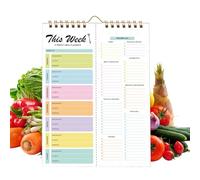 Meal Planning Notepad, 52 Sheet Weekly Planner, Grocery List Organizer, Food Prep Schedule for Kitchen Wall Refrigerator, Dinner Planning for Family Women Men, Healthy Eating 8x6 Inches