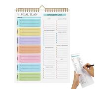 Meal Planning Notepad - 52 Sheets Spiral Bound Pad for Shopping List and Meal Planning - The Meal Planner and Shopping List - for Wall, Kitchen, Home
