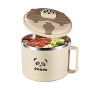 Meal Prep Bowls - Stainless Steel Containers, Soup Bowl with Lid, Compact Meal Storage, Kitchen Dining Accessory, Instant Noodle Bowl for Travel Lunch Dinner Breakfast College Office Kitchen Camping