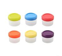 Meal Prep Containers, Sauce Cups With Lids, 6 Pack Small Sauce Containers With Tight Fitting Lids for Portion Control Condiments Dressings And Snacks