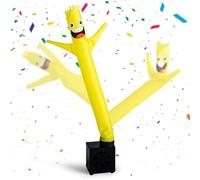 Mealivos Mini Wacky Waving Inflatable Tube Guy with Blower - Funny Desktop Decoration Mini Inflatable Tube Man White Elephant Gift for Office Home Party Store- Yellow