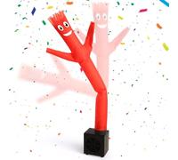 Mealivos Mini Wacky Waving Inflatable Tube Guy with Blower - Funny Mini Inflatable Tube Man Desktop Decor White Elephant Gift for Birthday Store Displays Parties Office Pranks(Red)