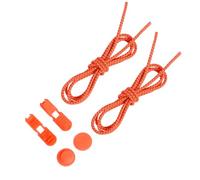 Mealoodiousmusea 0.3cm No Tie Shoe Laces 120cm Stretching Lock Sneaker,Orange