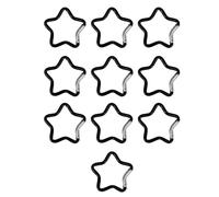 Mealoodiousmusea 10 Pieces Star Carabiner Clips for Water Bottles Backpacks,black 48mm