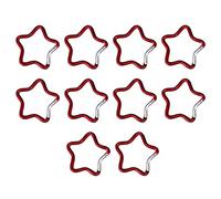 Mealoodiousmusea 10 Pieces Star Carabiner Clips for Water Bottles Backpacks,black 48mm
