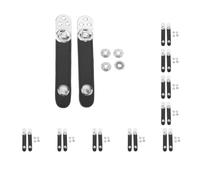 Mealoodiousmusea 10 set Black Accordion Bellows Straps with Metal Extension Film for Accordion 8.4 cm