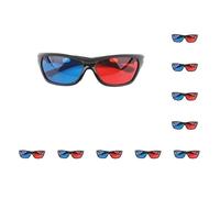 Mealoodiousmusea 10 set Black Frame Red Blue 3D Glasses for Dimensional Anaglyph Movie Game DVD Eyewear