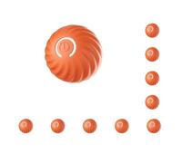 Mealoodiousmusea 10 set Funny Play With Smart Self-Moving Ball Revolutionary For Active Pets TPR Smart Self-Moving Ball With 2 Modes Sustainable Orange