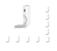 Mealoodiousmusea 10 set Hard Case Wall Mount Bracket For Cable Holder Space Saver No Drilled Needed By Combining E-cho Spot Original White