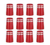 Mealoodiousmusea 12 Pieces Golf Iron Ferrules for Taper Tip Iron Wedge Size .355 End Caps Red, 16.26x13.72mm
