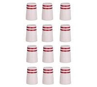 Mealoodiousmusea 12 Pieces Golf Iron Ferrules for Taper Tip Iron Wedge Size .355 End Caps White, 16.26x13.72mm