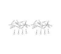 Mealoodiousmusea 2 set 20 Pieces Fish Skull Articulated Shanks Fish Spine for Fly Tying DIY Tool 15mm