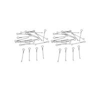 Mealoodiousmusea 2 set 20 Pieces Fish Skull Articulated Shanks Fish Spine for Fly Tying DIY Tool 30mm, Silver