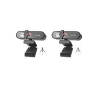 Mealoodiousmusea 2 set Computer Webcam Auto-focusing HD USB Online Adjustable PC Camera with Microphone Wired Replacement External Web Cam Camcorder Black 1K