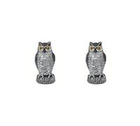 Mealoodiousmusea 2 set Lifelike Owl Decoration To Drive Away Flying Birds Texture Of Garden Decoration Is Transparent And Lifelike Garden Decorations Round ears