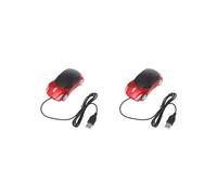 Mealoodiousmusea 2 set Universal Car Shaped Wired Optical Mouse Replacement Office Hotel Portable 3 Keys Gaming Computer Mice Desktop PC Laptop