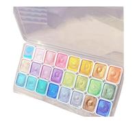 Mealoodiousmusea 24 Shifting Watercolor Paint Set,Forest Colors,Style B | 24 sparkling pigments,high transparency,mixable,lightfast,portable,for forest painting,beginners,professionals