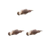 Mealoodiousmusea 3 Set Cute Otter Stuffed Down Pencil Pen Case Adorable and Functional Wide Application Otter Shape Pencil Case Practical Gifts Brown Otter