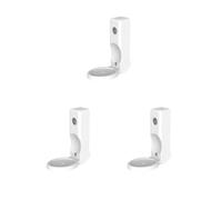 Mealoodiousmusea 3 set Hard Case Wall Mount Bracket For Cable Holder Space Saver No Drilled Needed By Combining E-cho Spot Original White