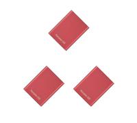 Mealoodiousmusea 3 set Solid State Disc Hard Drive Data Storage Fast Transmission Time Saving Convenient Computer Accessories Professional 1 TB Red/1T