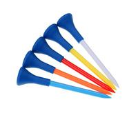 Mealoodiousmusea 5 Pieces 70mmmm Durable Plastic Golf Tees Rubber Cushion Top Random Color