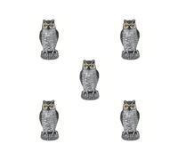 Mealoodiousmusea 5 set Lifelike Owl Decoration To Drive Away Flying Birds Texture Of Garden Decoration Is Transparent And Lifelike Garden Decorations Round ears