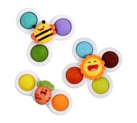 Mealoodiousmusea Bath Toy Flower Bubble Top Spin Suction Cup Water Lovely | Product material,3 Set Water Toys,ABS Material,More Fun,Cute And Cuddly Fun t o Model,Multifunctional