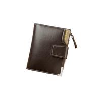 Mealoodiousmusea Men's Wallet Card Holder Coin Purse,Coffee Color No Box | PU leather,durable,smooth surface,compact size 12cm,fits cards and coins,for office and travel,easy to carry